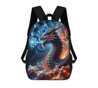 sinyumoney Quantum Inferno Kids Backpack, Kids School Bag 3D Printed School Backpacks for Boys And Teenager School Students 17inch