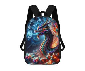 sinyumoney Quantum Inferno Kids Backpack, Kids School Bag 3D Printed School Backpacks for Boys And Teenager School Students 17inch