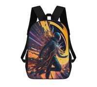 sinyumoney Quantum Leap The Astronaut's Odyssey -1 Kids School Backpack 3D Printed Fashion School Bag Casual School Bag for Boys Elementary And Middle School Students 17inch