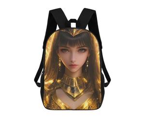 sinyumoney Queen Cleopatra in Gold Rucksack Daypacks Business Backpack Water Resistant Bookbag for Men/Women 17inch