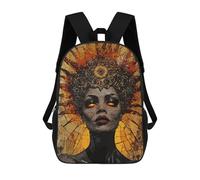 sinyumoney Queen of Fire Mosaic Backpack School Bag Secondary Causal Travel High School Bags for School/Work/Travel 17inch