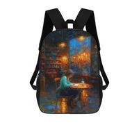 sinyumoney Quiet Words - Writing Moments in Expressive Impressionism Backpack 3D Printed Kids School Backpack High Capacity Travel Backpacks Book Bags Kids Backpack 17inch
