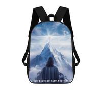 sinyumoney Quotes Jesuschrist 2 Backpack School Water Resistant Computer Rucksack for Men/Women 17inch