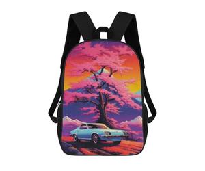 sinyumoney R34 COLORFUL SUNSET Backpacks, Kids Backpack Student School Bag 3D Printed Travel Backpacks Fashion Accessory Backpack Children Waterproof School Bags 17inch