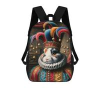 sinyumoney Rabbit As A Court Jester Backpacks Kids School Backpack School Bag 3D Printed School Bag for Boys Elementary And Middle School Students 17inch