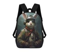 sinyumoney Rabbit As A Pilot Rucksack Large Lightweight Casual Backpack for Campus Outdoor Travel Sports 17inch