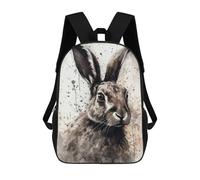 sinyumoney Rabbit Beauty Black Ink School Bag Bookbag 3D Printed Children's Backpacks for Kids Boy Girl Book Bags Kids School Bag Travel Rucksacks 17inch