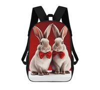sinyumoney Rabbit Cute Animal Rucksack Lightweight Airport College Students Back Pack for Girls Boys Teenage 17inch