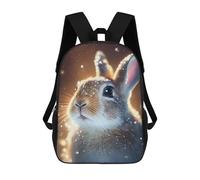 sinyumoney Rabbit Cute Backpacks Kids School Backpack School Bag 3D Printed School Bag for Boys Elementary And Middle School Students 17inch