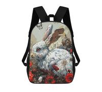 sinyumoney Rabbit Garden Backpack School Bag Large School Backpack for Boys for Camping Outdoor Adventures And Daily Travel 17inch