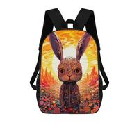 sinyumoney Rabbit in A Fiery Garden School Backpack Computer Rucksack for School/Work/Travel for School/Work/Travel 17inch