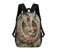 sinyumoney Rabbit in A Walnut Shell 17 Inch Backpack School Bag Rucksack for Girls Boys Large Capacity Kids Back Pack Lightweight School Bags for Children Students