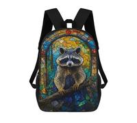 sinyumoney Raccoon Abstract Stained G Rucksack Water Resistant Computer Rucksack for Camping Outdoor Adventures And Daily Travel 17inch