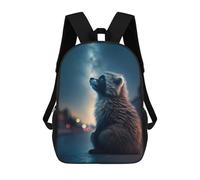 sinyumoney Raccoon Animal Galaxy Backpack School Work Laptop Backpack Rucksack Bag for Men, Women & Teenage Boys 17inch