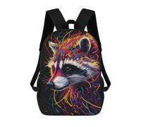 sinyumoney Raccoon Animal School Backpack Lightweight Casual Daypack School Backpacks for Boys/Girls/Teenagers 17inch