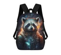sinyumoney Raccoon Astronaut in Space Suit-2 School Backpack Computer Rucksack for School/Work/Travel- Perfect for Travel, Work And Daily Use 17inch