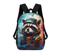 sinyumoney Raccoon Astronaut Space Art Backpack School Bag Computer Rucksack for School/Work/Travel for Camping Outdoor Adventures And Daily Travel 17inch