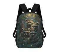 sinyumoney Raccoon Family in Forest-1 School Backpack Large School Backpack for Boys for Campus Outdoor Travel Sports 17inch