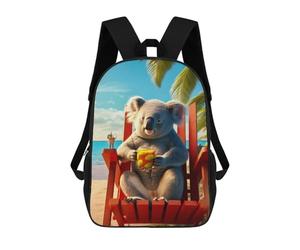 sinyumoney Raccoon Healing The Beach School Backpack Travel College Rucksack Backpacks for Campus Outdoor Travel Sports 17inch
