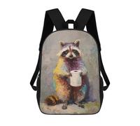 sinyumoney Raccoon Holding Toilet Paper-3 School Backpack High Secondary School Bags Casual Backpack for Girl, Teen Girls 17inch