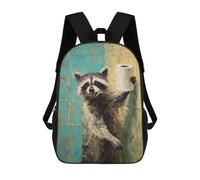 sinyumoney Raccoon Holding Toilet Paper Roll-4 Backpack School Computer Rucksack for School/Work/Travel- Perfect for Travel, Work And Daily Use 17inch