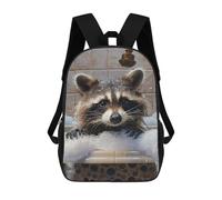 sinyumoney Raccoon in A Bubble Bath Backpack School Bag Business Durable Laptop Bag- Perfect for Travel, Work And Daily Use 17inch