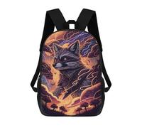sinyumoney Raccoon in Stormy Sky Rucksack Business Laptop Rucksack Bag Unisex Casual Daypack for Girls Boys Teenage 17inch