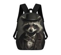 sinyumoney Raccoon in Top Hat Portrait School Backpack Computer Rucksack for School/Work/Travel for Girl, Teen Girls 17inch