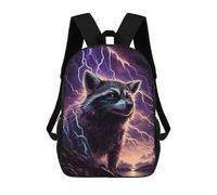 sinyumoney Raccoon Lightning Storm Rucksack Business Laptop Rucksack Bag Unisex Casual Daypack for Girls Boys Teenage 17inch