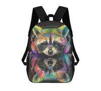 sinyumoney Raccoon Reflection Art Backpack School Large Water Resistant Laptop Backpack for Teenage Girls Boys Women Men 17inch
