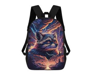 sinyumoney Raccoon Storm Fantasy Artwork Rucksack Water Resistant Travel Backpack Computer Bag for Campus Outdoor Travel Sports 17inch