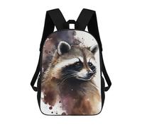 sinyumoney Raccoon Watercolor Rucksack Lightweight Casual Daypack School Backpacks for Campus Outdoor Travel Sports 17inch