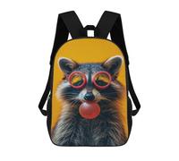 sinyumoney Raccoon with Red Balloon School Bags Large Water Resistant Laptop Backpack - Perfect for Travel, Work And Daily Use 17inch