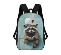 sinyumoney Raccoon with Toilet Paper on Head Backpack School Bag Travel College Rucksack Backpacks for Girl, Teen Girls 17inch