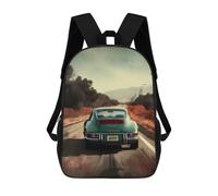 sinyumoney Racing Through Flames Children's Backpacks School Backpack 3D Printed Backpack for Kids Travel Rucksacks Book Bags Kids School Bag 17inch