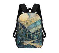 sinyumoney Radiant Highlands Kintsugi School Bag Backpack Teen Schoolbag 3D Printing Adjustable Schoolbag Fashion Pocket Bag for Kids Boys Girls Students And Teenagers Fans 17inch