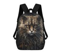sinyumoney Ragdoll Cat Incredible Kids School Backpack School Bag 3D Printed School Bag for Boys Elementary And Middle School Students 17inch