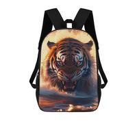 sinyumoney Raging Tiger Splash Backpack School Rucksack Casual Daypacks School Work Travel Bag for Camping Outdoor Adventures And Daily Travel 17inch