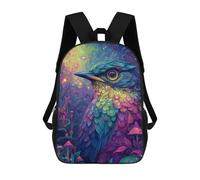 sinyumoney Rainbow Bird Fantasy Backpack School Bag Business Durable Laptop Bag for Campus Outdoor Travel Sports 17inch