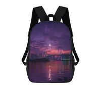 sinyumoney Rainbow Bridge Reflections Backpack School Bag Water Resistant School Bag Business Backpack for Boys/Girls/Teenagers 17inch