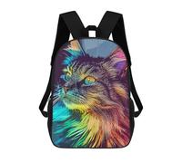 sinyumoney Rainbow Cat Backpack School Bag Travel College Rucksack Backpacks for Camping Outdoor Adventures And Daily Travel 17inch