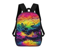 sinyumoney Rainbow Clouds in Paradise Backpack Cartoon Plush Bag, 3D Backpack for Kids School Bag Birthday Gift Idea for Boys And Girls 17inch
