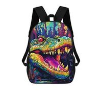 sinyumoney Rainbow Crocodile in The Jungle School Backpack Computer Rucksack for School/Work/Travel for School/Work/Travel 17inch
