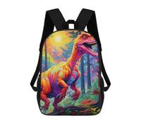 sinyumoney Rainbow Dinosaur in Fantasy Forest Backpack School Rucksack Casual Daypacks School Work Travel Bag for Boys/Girls/Teenagers 17inch