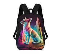 sinyumoney Rainbow Dog in Abstract Landscape Kids Backpack, Kids School Bag 3D Printed School Backpacks for Boys And Teenager School Students 17inch