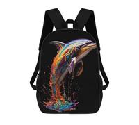 sinyumoney Rainbow Dolphin School Backpack Travel College Rucksack Backpacks for Campus Outdoor Travel Sports 17inch
