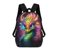 sinyumoney Rainbow Dragon Fantasy Art Children's Backpacks 17inch School Backpack 3D Printed Bag Bookbag for Kids Travel Rucksacks Boy Girl Book Bags Kids School Bag