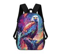 sinyumoney Rainbow Eagle School Backpack for Girls Backpack Water Repellent Casual Daypack Lightweight Rucksack Boy Girl School Backpack 17inch
