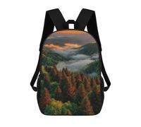 sinyumoney Rainbow Forest Valley School Backpack Lightweight Schoolbag Dayback Bookbag College for Camping Outdoor Adventures And Daily Travel 17inch