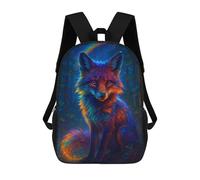 sinyumoney Rainbow Fox in Enchanted Forest Children Casual Backpacks School Bag for Teenagers Girls Boys Book Bags Back Pack 17inch